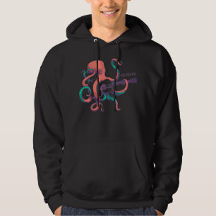 Sudadera Guitarra de pulpo colorido