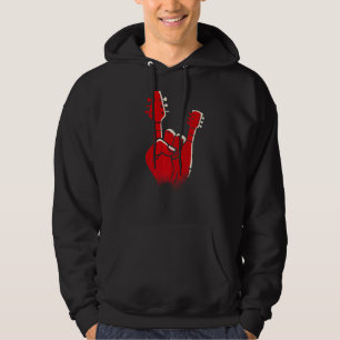 Sudadera Guitarra Eléctrica Mens Devil Horns Devil Hand Hea