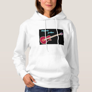 Sudadera Guitarra Eléctrica Neon Música Rock Retro 80