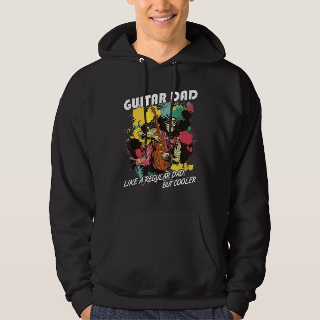 Sudadera Guitarra masculina, papá, guitarrista (Anverso)