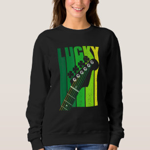 Sudadera Guitarra Para Guitarista Lucky Irish Shamrock St P