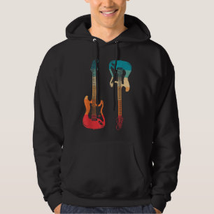 Sudadera Guitarra Retro Guitarrista Bajo Eléctrico Guitarra