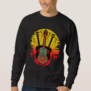Sudadera Guitarra Retro Sunset - Arte Guitariano Y Músico