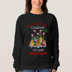 Sudadera Guitarra Todo Lo Que Quiero Para Los Navidades Es