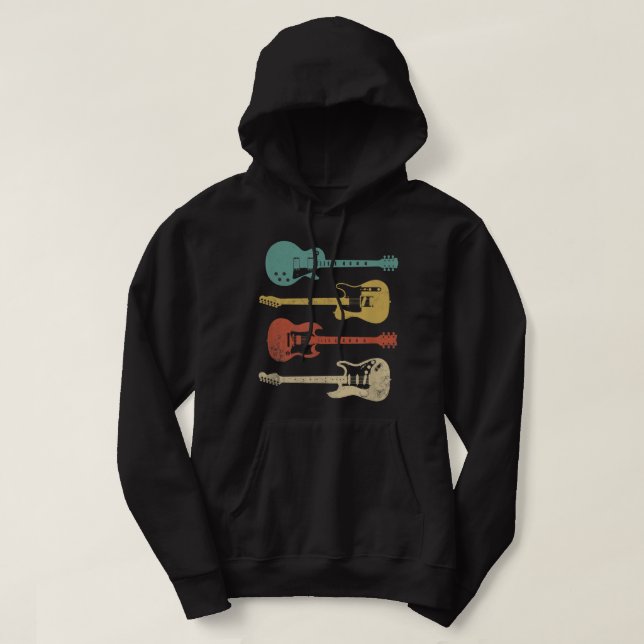 Sudadera Guitarras Eléctricas Vintage (Diseño del anverso)