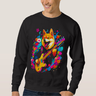 Sudadera Guitarrista canino Shiba Inu