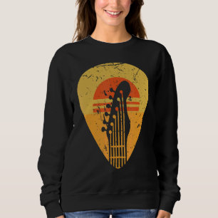 Sudadera Guitarrista de guitarra musical Retro Sunset Guita