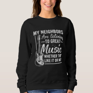 Sudadera Guitarrista Mi Vecinos Escuchando Gran Música Gu