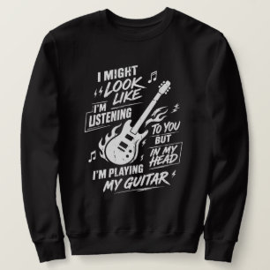 Sudadera Guitarrista Sarcástico Tocando Guitarra En Mi Cabe