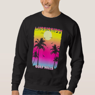 Sudadera Gulf Hills Mississippi Ms Summer Vintage Sunset