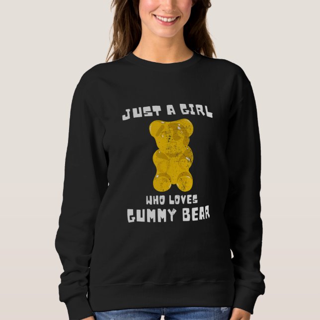 Sudadera Gummies Fruity Bears Candy Sólo Un Chica que ama G (Anverso)