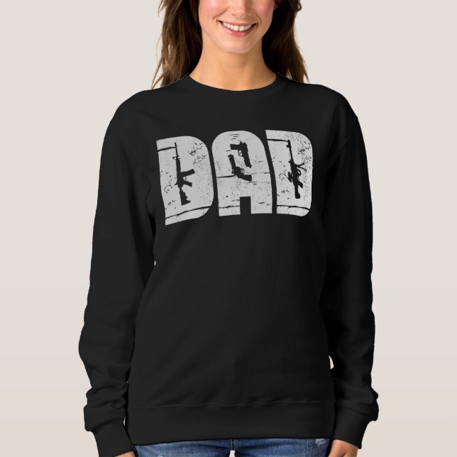 Sudadera Gun Lover Dad Daddy 2ª enmienda Patriota Veterano (Anverso)