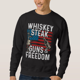Sudadera Guns Whiskey Steak Freedom Whiskey Bourbon