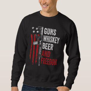 Sudadera Guns Whisky Beer Y Freedom Drinking Ar15 Gun