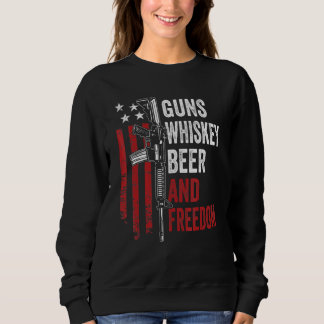 Sudadera Guns Whisky Beer Y Freedom Drinking Ar15 Gun