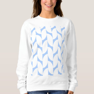 Sudadera Gusano blanco con geométrico abstracto de azul cie