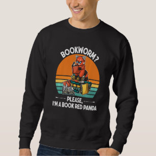 Sudadera Gusano de libro Por favor soy un panda rojo de lib