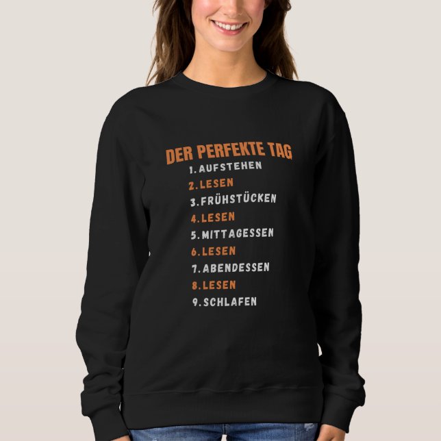 Sudadera Gusano de libros de lectura perfecto (Anverso)