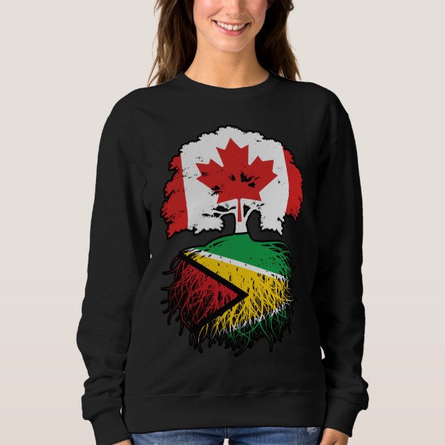 Sudadera Guyana Guyanesa Canadá canadiense árbol roba bande (Anverso)