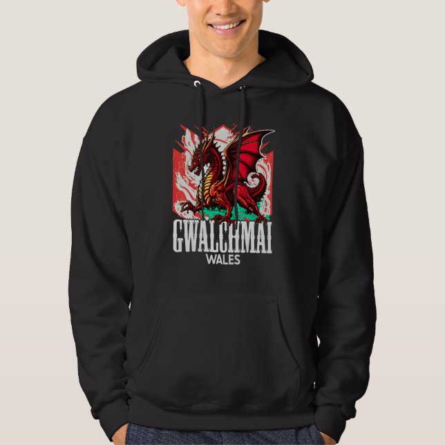 Sudadera Gwalchmai Wales Welsh Flag Y Ddraig Goch Dragon (Anverso)