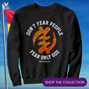 Sudadera Gye Nyame Adinkra SÓLO TEME AL DIOS Purpurina cris