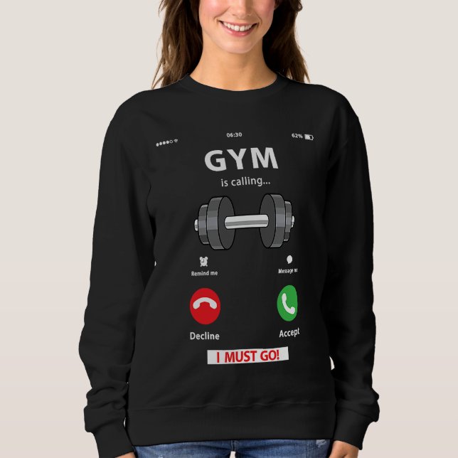 Sudadera Gym   Workout Fitness Weightlifting Humor (Anverso)