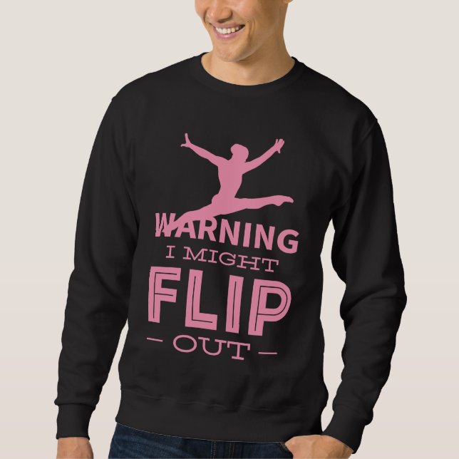 Sudadera Gymnastic Flip Out Gymnast Coach Teacher Trainer (Anverso)