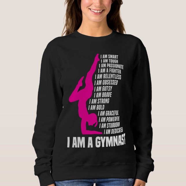Sudadera Gymnastic  I Am A Gymnast I Am Smart Gymnastics Gi (Anverso)