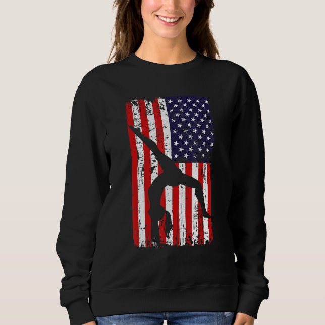Sudadera gymnastics gymnsatics US flag gymnastics coach spo (Anverso)
