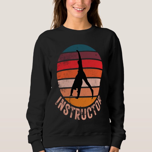 Sudadera Gymnastics Instructor Vintage Retro Style Personal (Anverso)