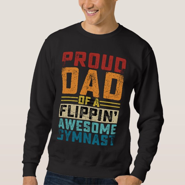 Sudadera Gymnastics men Dad Of Awesome Gymnast Dance Father (Anverso)
