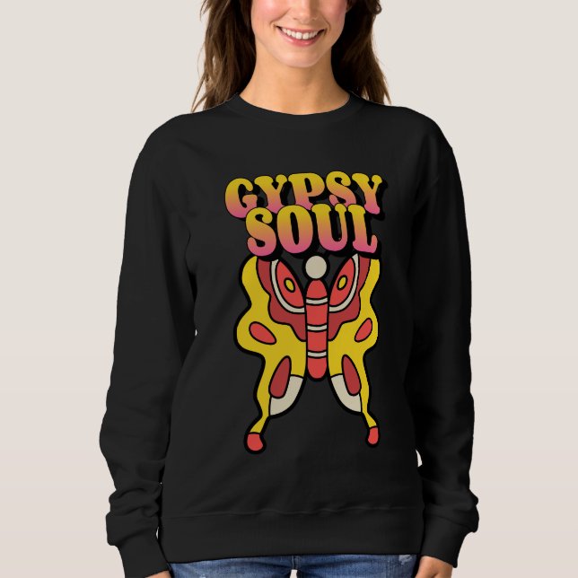 SUDADERA GYPSY SOUL BUTTERFLY T-SHIRT LADIES SWEATSHIRT (Anverso)
