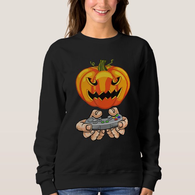 Sudadera H Es Para Videojuegos Día De Halloween (Anverso)