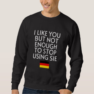 Sudadera Habla alemán Bandera de Alemania Sie Du alemán 1