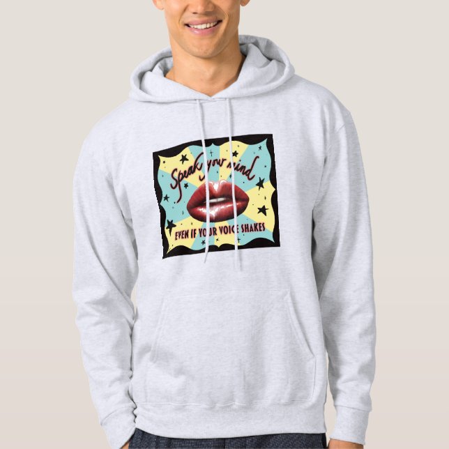 Sudadera Habla tu mente, vota, activista (Anverso)