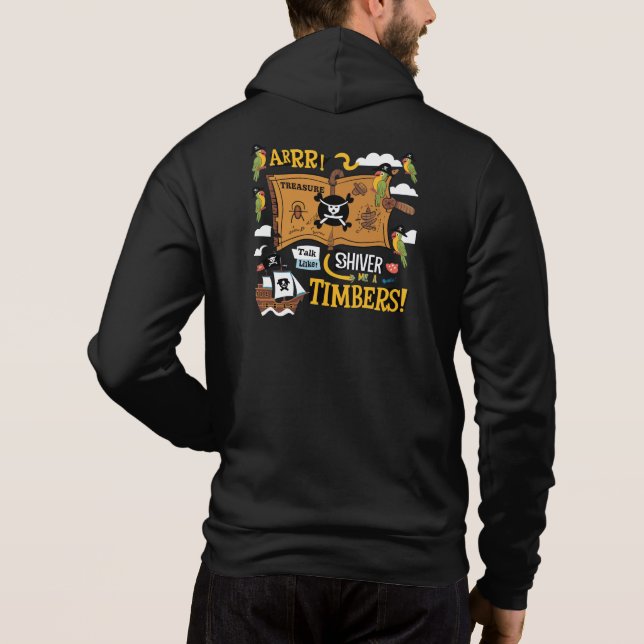 Sudadera Hablar como un día de piratas (Reverso)