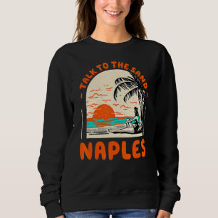 Sudadera Hablar Con La Playa De Arena Nápoles En El Verano