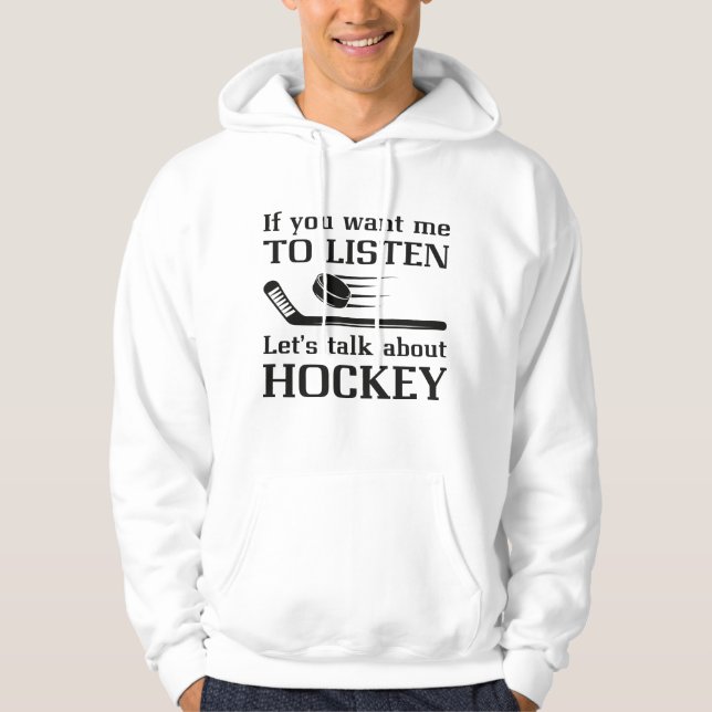 Sudadera Hablar de hockey (Anverso)