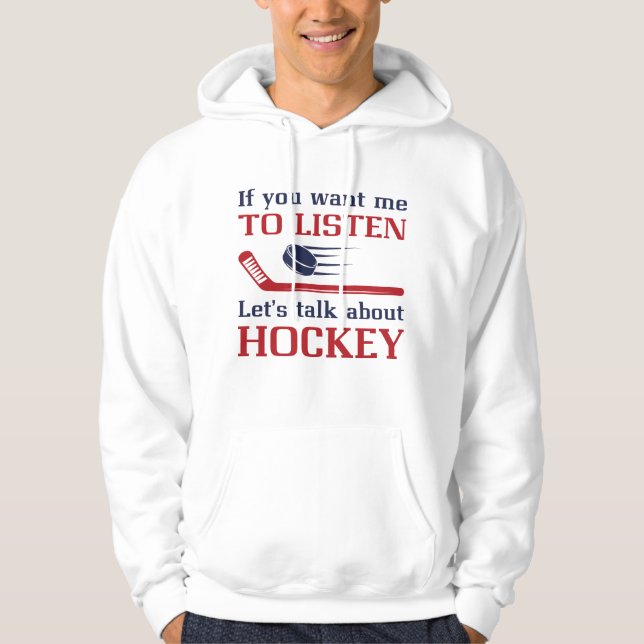 Sudadera Hablar de hockey (Anverso)