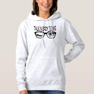 Sudadera Hablar Nerdy A Mí Gafas Geek Mirando