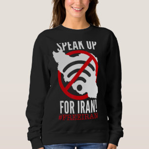Sudadera HABLAR POR IRÁN sin símbolo wifi Mapa iraní