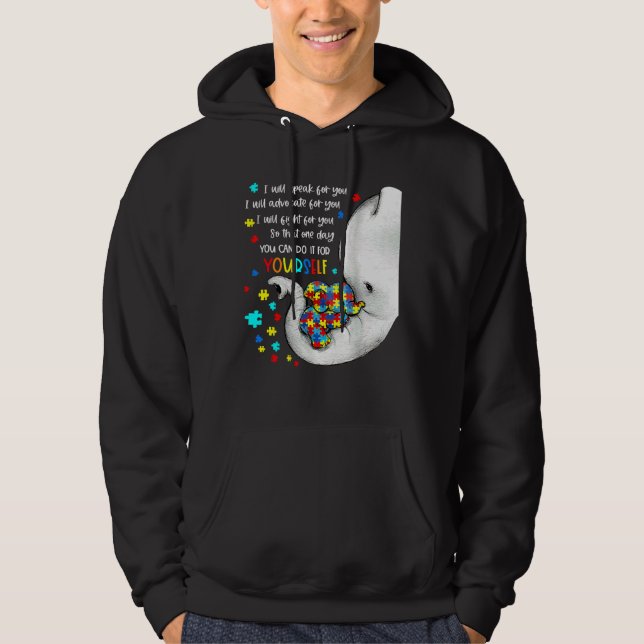Sudadera Hablaré Por Ti Elephant Mom Autism Child Awa (Anverso)