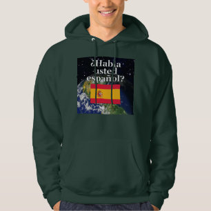Sudadera ¿Hablas español? Bandera y Tierra