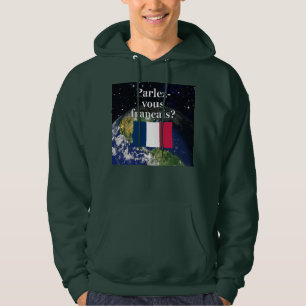 Sudadera ¿Hablas francés? Bandera y Tierra
