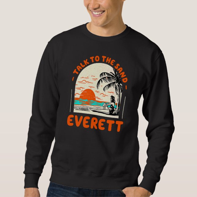 Sudadera Hable Con La Playa De Arena Everett Washington Oce (Anverso)