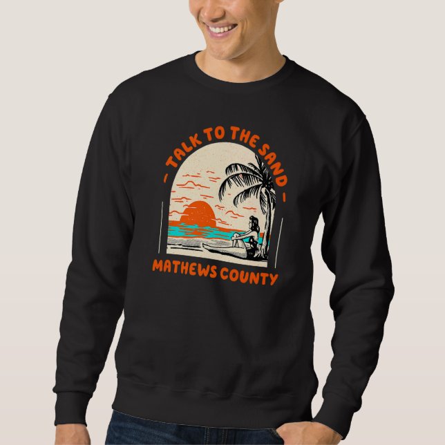 Sudadera Hable Con La Playa Del Condado De Sand Mathews, Vi (Anverso)