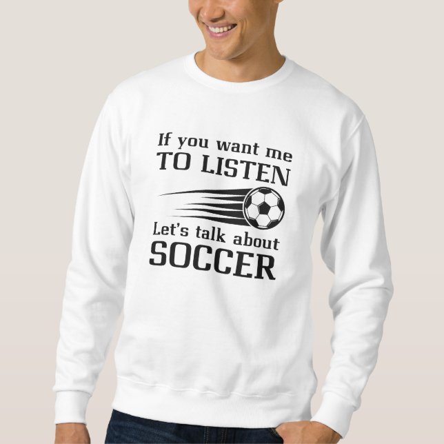 Sudadera Hablemos de fútbol (Anverso)