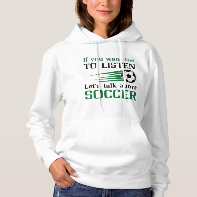 Sudadera Hablemos de fútbol (Anverso)