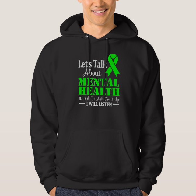 Sudadera Hablemos de la conciencia sobre la salud mental (Anverso)