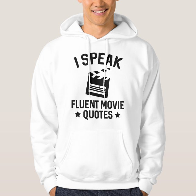 Sudadera Hablo citas fluidas de películas (Anverso)